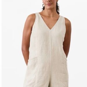 Athleta Retreat Linen Romper | NWT | Sz L